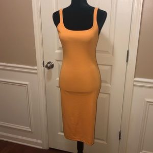 New Zara Trafaluc long knee length fitted dress.